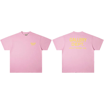 Classic  Color Letter Logo Print Loose ort Sve T-irt ex Youthful Cotton Summer Faion round Ne Top