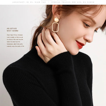 Heliar Women Fall Turtleneck Sweater Knitted Soft Pullovers Cashmere Jumpers Basic Soft Sweaters For Women 2024 Autumn Winter