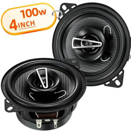 A Pair 4 Inch Full Coaxial Speaker 100W Max HD Audio 2 Way Coaxial Speaker Enhanced Car Stereo Sound High Output Distortion-Free