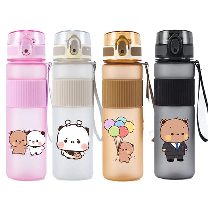 Bubu Dudu Water Bottle Yier Bear Panda Girl Boy Large Capacity Sports Kettle Transparent Cold Water Cup Outdoor Portable 550ml