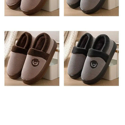 2023 New Winter Fleece-lined Cotton Slippers For Men Women Home Use Non-slip Thick Bottom Indoor Outdoor Wear Couples Warm