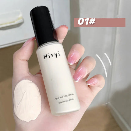 Full Coverage Liquid Foundation – Matte/Dewy Squeeze Tube, Waterproof Long-Lasting Concealer Base for Xmas & Winter