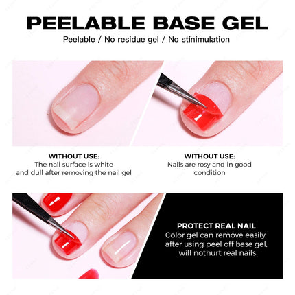 JTING 1pc 15ml New Arrive Peelable Base Coat Gel Nail Polish High Quality Long Lasting Peel off Base Gel Polish