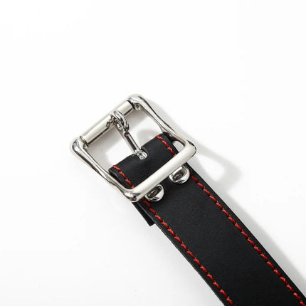 BDSM Leather Bondage Restraints Straps with Luxe Puppy Cosplay Dog Mask Hood for Fetish Slave Binding Erotic Costume
