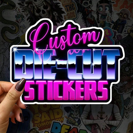 3-8CM Custom Shape Stickers – 50-1000PCs Personalized Logo, Waterproof, Perfect for Bottles/Art Activities. Ideal for Kids & Biz