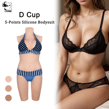 CYOMI Fake Boobs Silicone Bodysuit Artificial Breast Forms Fake Pussy Underwear Suits Shemale Crossdresser Transvestite Cosplay