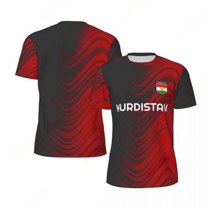 KURDISTAN 3D Print Sport Quick-dry Breathable Men T-shirt Outdoor Football Jersey Club Fan Team Short-sleeve Clothing Summer Top