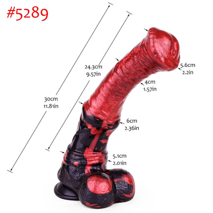 FAAK Fantasy Large Horse Dildo Sucker Silicone Multi Color Penis With Testis Sucker Female Masturbator Anal Plug For Women Men