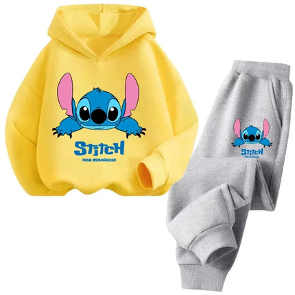 Disney Stitch Children's Street Fashion Sweater Boys Girls Tops Children's Sports Trucksuit Pullover Outdoor Sports Sonic Hoodie