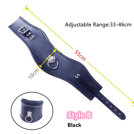 Exotic Accessories of Slave Role Play Leather Restraints Fetish Collar for Adults Sex Games Bdsm Bondage Traction Flirting