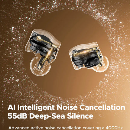 SoundPEATS H3 Wireless Bluetooth Earbuds Hybrid 3 Driver HiFi 55dB Adaptive ANC Headphones with LDAC aptX Lossless Hi-Res Audio