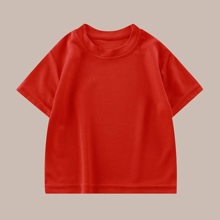 1pc Summer Quick Drying Boys Girls Tee Fashion Tops Children Short Sleeve T-shirts Child Loose Casual Solid T-shirt Baby Clothes