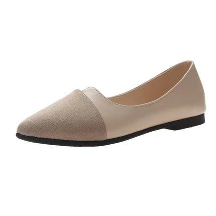 Women Shoes Fashion Splice Mule Flats Pointed Toe Ballerina Ballet Flat Shoe Zapatos Casual Slip On Shoes Mujer Loafers