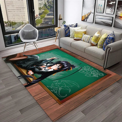 High School DxD Sexy Girl Cartoon 3D Carpet Rug for Home Living Room Bedroom Sofa Doormat Decor, Kids Area Rug Non-slip Floor Mat