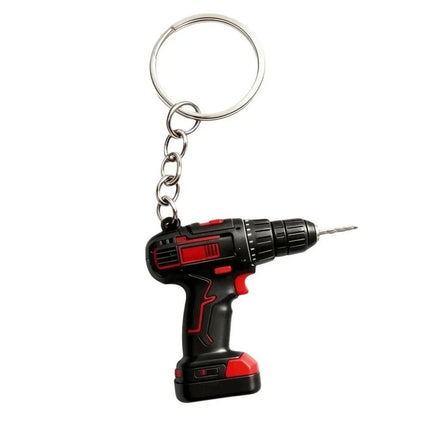 Lifelike Electric Drill Key Chain Cool Design Lightweight Drill Key Ring Mini Size PVC Mini Electric Drill Keychain