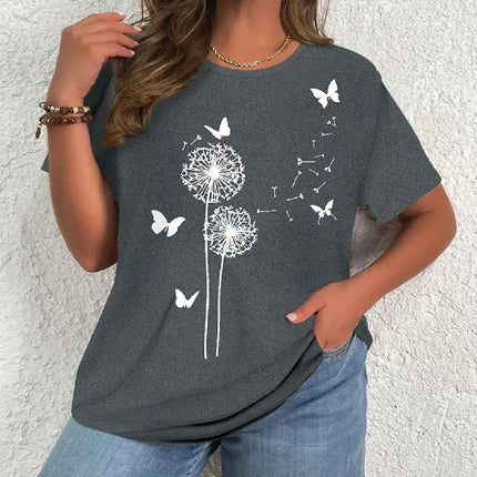 Plus Size Elegant Casual Women's T-Shirt Fashion Loose Temperament Long Sleeve T-Shirt for Holiday Weekend