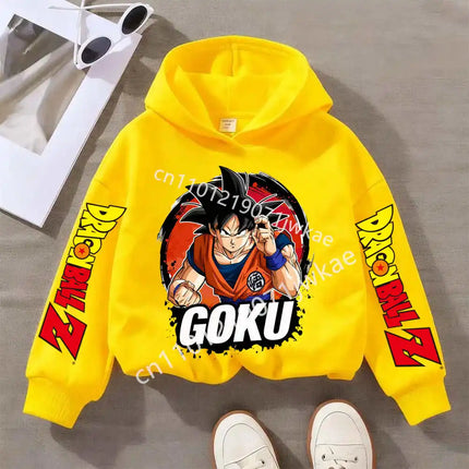 Cartoon Pattern Clothes Clothing Kids Gift Dragon Ball Thick Hoodies for Children Goku Anime Sweatshirt Boys Girls Hoodie