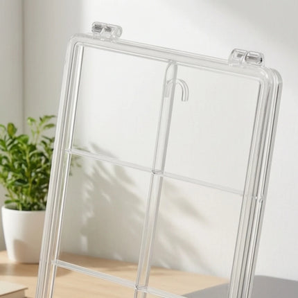 Tabletop Display Case with Compartments Transparent Acrylic Display Case with Stand Organizer Dustproof Sturdy for Collectors