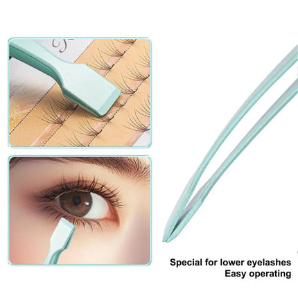 Precise Professional Makeup Tool Lash Applicator Tool Eyelash Cluster Non Slip  Applicator Tweezers for Travel Salon Separating