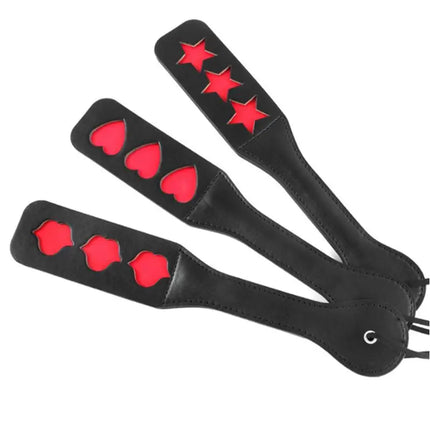 Leather 3D Cat Paw Heart Spanking Adult Couple Play Toys Punishment Training Whip Spank Beat Toys