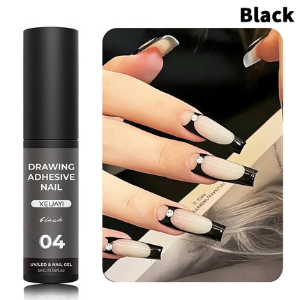 5ml Super Bright Silver Metallic Painting Liner Gel Nail Polish Drawing Stripe Graffiti Mirror Pull Line UV Gel Varnish