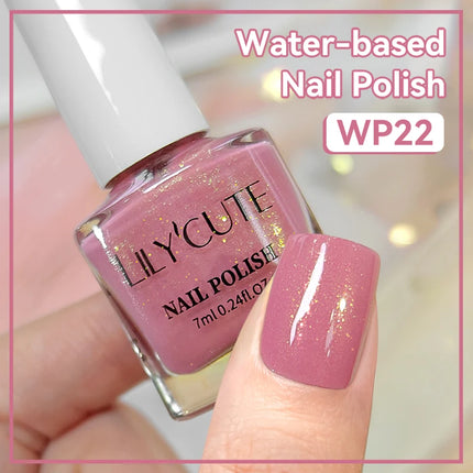 LILYCUTE 7ml Matte Nail Polish Velvet Effect Pearl Shell  Air Dry Nail Art Varnish No Need Lamp Manicure Glitter Nail Care Polis