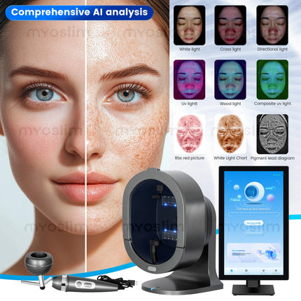 Skin Analyzer AI Intelligent Image Instrument Detector Magic Mirror 3D Digital Facial Analysis Machine Product
