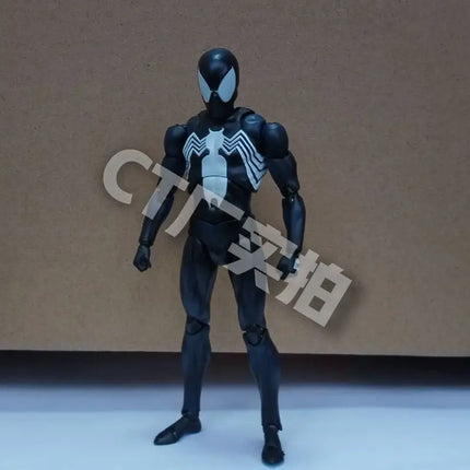 In Stock Ct Toys Spiderman Figure Mafex 147 Symbiotic Black Suit Venom The Amazing Spider-man Anime Action Figure Gifts Toys