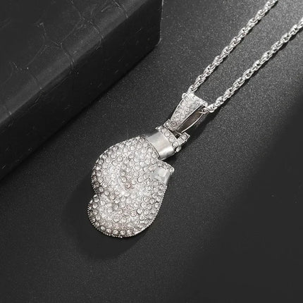 Hip Hop Iec Out Put Crystal Zirconia Dollar Sign Pendant Necklace Fashion Punk Cool Rock Rap Party Jewelry Accessories for Men