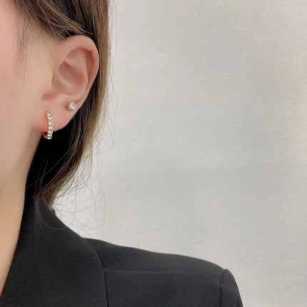 6Pcs/Set New Fashion Metal Circle Drop Small Earrings For Women Trend Pendant Piercing Earrings Set Jewelry Gifts
