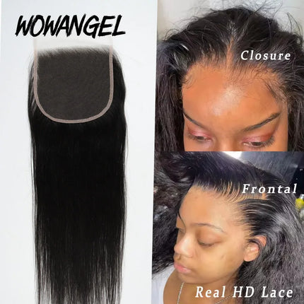 SKINLIKE Real HD Lace Frontal Melt Skins Straight invisible HD Lace Closure Only Deep Wave Kinky Curly Water Wave Human Hair