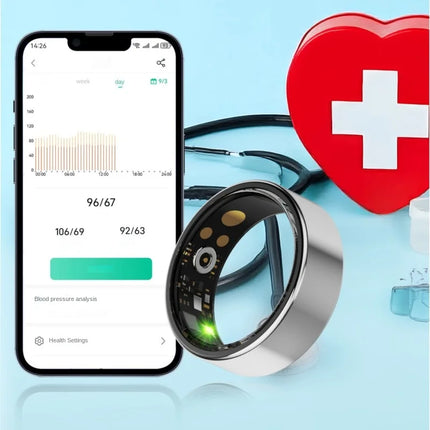 New Heart Rate Sleep Blood Oxygen Monitoring Adding Friends Remote Care Exercise Step Counting Photography Smart Ring Hot 2026