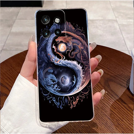Soft Silicone TPU Clear Case For Motorola Edge 50 Neo 5G/Moto S50 5G Viral Elegant Kitten Painted Casing Shockproof Cover