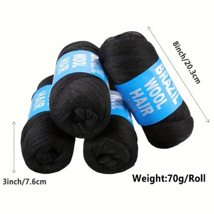4/5/6pcs Super Soft Black Jumbo Crochet synthetic Hair Braids, Hand & Machine Made,with Pink Crochet Hook Included