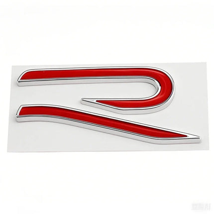 New R Emblem Car Metal Body Tail Trunk Sticker Car Grill Badge Emblem For Volkswagen VW GTI Rline Polo Golf MK8 Touareg Passat