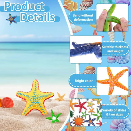 Diving Pool Toys Colorful Starfish Underwater Pool Toys Soft Rubber Dive Throw for Kids Summer Swimming Pool Party Favors