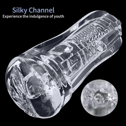 Male Masturbator Soft Pussy Adult Endurance Exercise Sex Products Transparent Vagina Vacuum Sucking Pocket Cup Sex Toys for Men