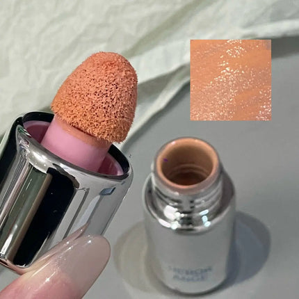 Low Saturation Matte Liquid Blush Water Light Cheek Cream Smooth Blush Big Sponge Brush Head Easy To Apply Natural Rouge Makeup