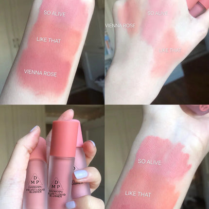 Liquid Blush Long-acting Waterproof Easy Halo Dye Brightens The Face Smooth Peach Red Female Cosmetics