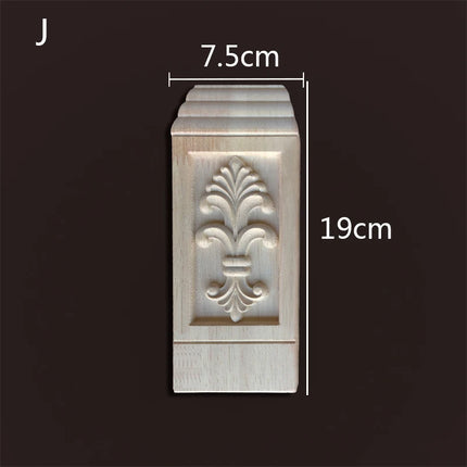 Applique for Furniture In Wood Figurines Moulding Decal Carved Wedding Decoration Maison Accessories Stair Decoration Wood Onlay