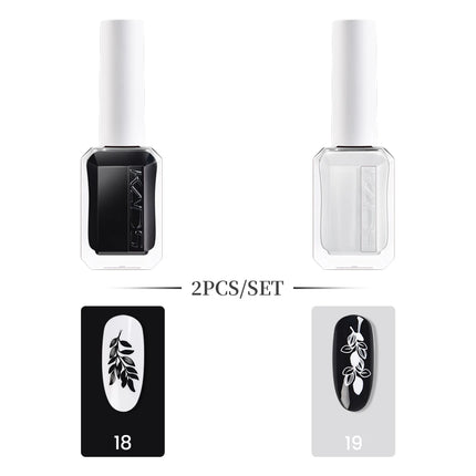 11ml Nail Stamping Polish Set Colorful Nail Art Drawing Printing Semi Permanent Lacquer Nail Art Plates Stamping Varnishes Tool