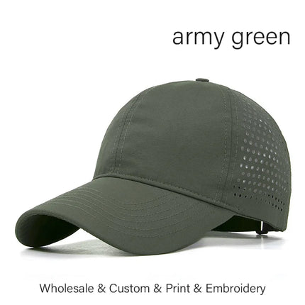 SLECKTON Custom Logo Embroidery Quick-Dry Baseball Cap for Summer Protection Breathable Waterproof Design DIY Picture Print