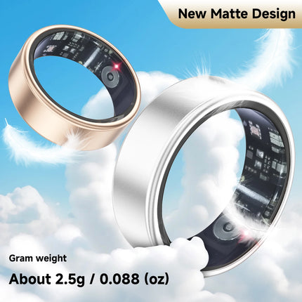 2026 Smart Ring Health Tracking High-capacity Battery IP68 Waterproof Real-Time Blood Oxygen Monitoring Lightweight Design