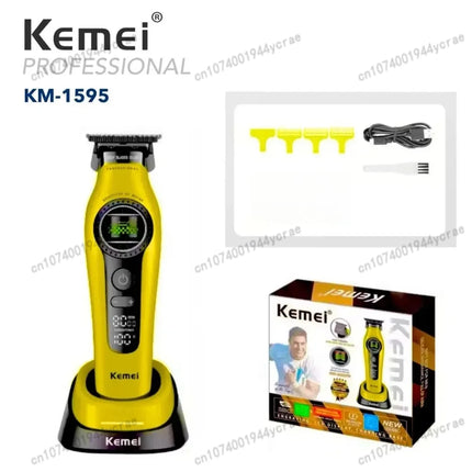 Kemei KM1593/1595 Is Equipped with An External Brushless Hair Clipper for Men's Professional Hair Clippers That Are Rechargeable