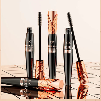 5D Black Waterproof Mascara Lengthens Eyelashes Extension Thick Silk Fiber Mascara Female Makeup Eye Cosmetics Tools for Gifts