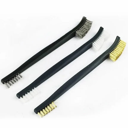 Double-end Steel Wire Brush & Nylon Pick Set Universal Hunting Gun Cleaning Kit Tactical Rifle Gun Cleaning Tool