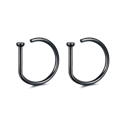 Fake Nose Ring Hoop Lip Labret Ring for Women Non Pierce Hoop Nose Ring  Septum Hoop  Ring Tragus Rook Ring Non Piercing Jewelry