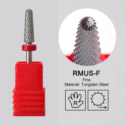 Nail Drill Bits Carbide Large Cone Electric Milling Cutter Gel Polish Remover Grinding Tools DIY Accessories Supplies