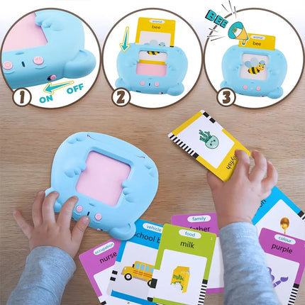 Talking Flash Cards Early Educational Toys Baby Boys Girls Preschool Learning Reading Machine Interactive Gifts