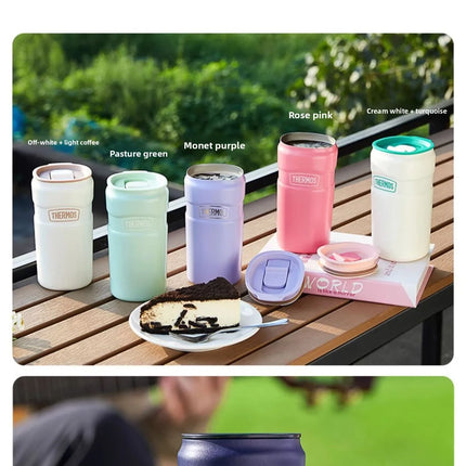 THERMOS 440ml Food-Grade 316L Steel Tumbler,6H Heat Retention Thermos for Office Commute,Leakproof Portable Coffee Mug, BPA Free